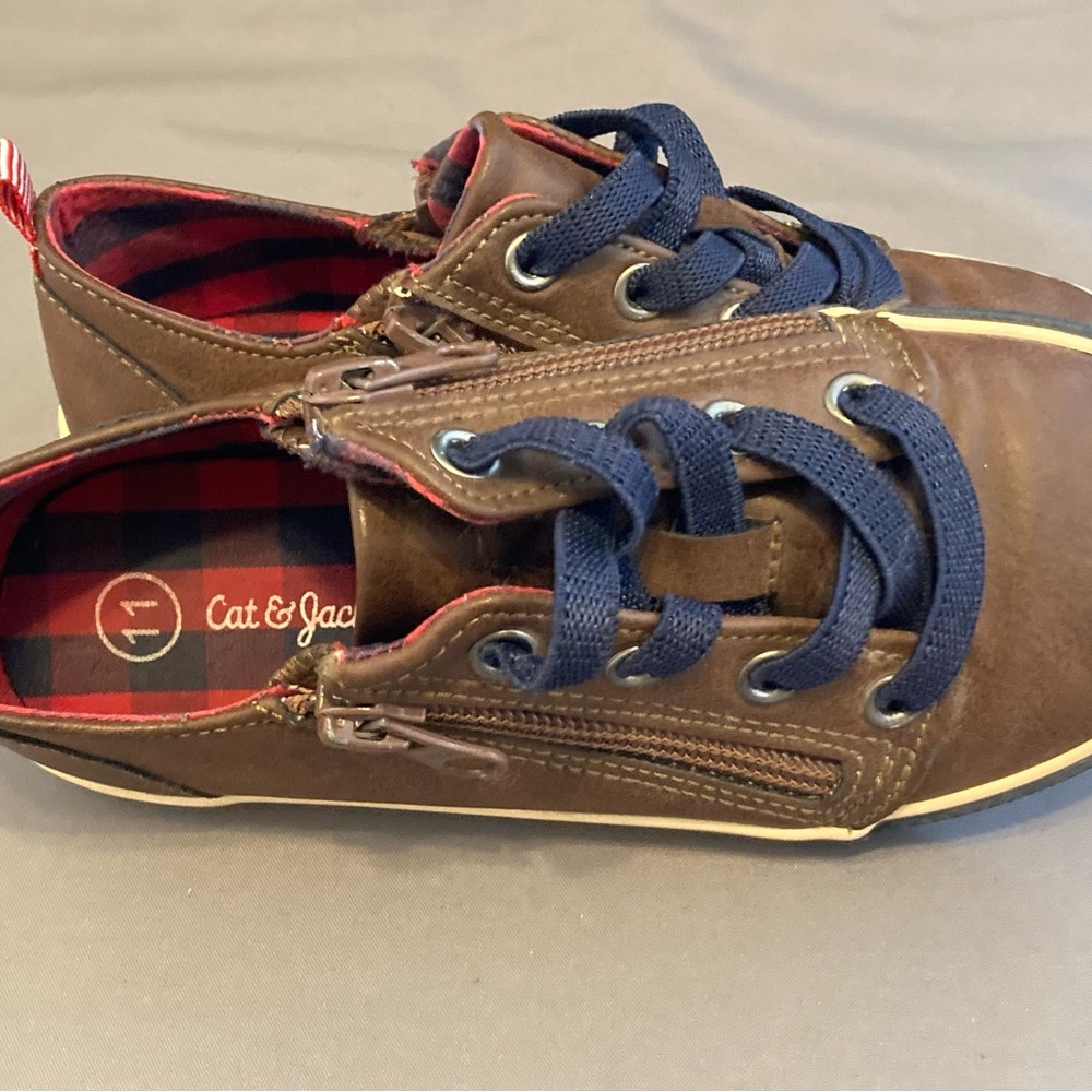 Cat & Jack Brown Sneakers with Navy Accents